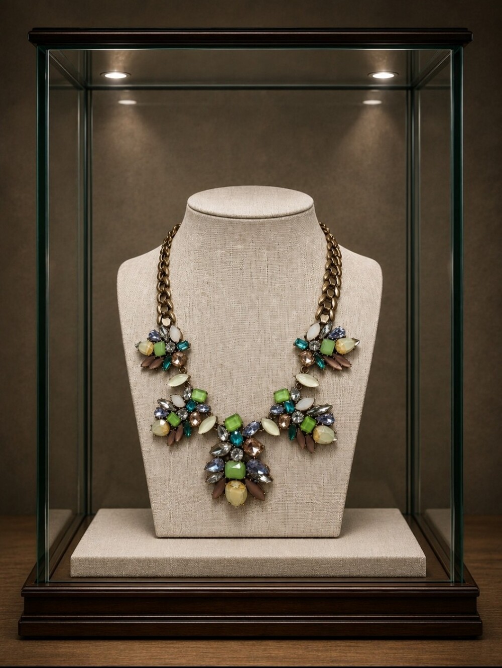 Stella and Dot Statement Necklace Navette Emerald Cut Teardrop Rectangle Stones